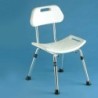 Tabouret de douche incurvé avec dossier